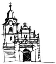 Kresba klecanskho kostela